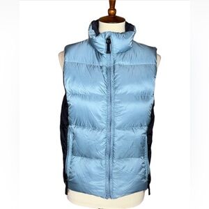 Burton Lava puffer vest with down fill Size Small Light blue and black